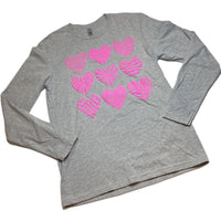 Pink Hearts (Long Sleeve T-Shirt)