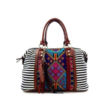 Montana Striped Aztec Embroidered Bag